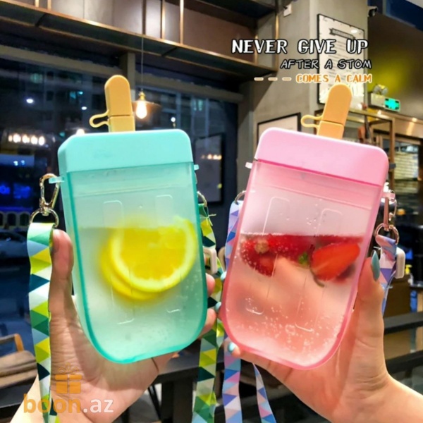 Бутылка для воды  в форме "Эскимо" Ice cream bottle (blue)